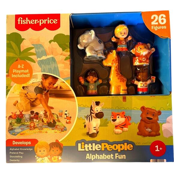 Fisher Price Other - New Fisher Price Little People Alphabet Fun Playset with 26 Figures and Playmat